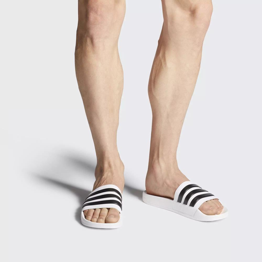 Adidas Adilette Cloudfoam Chanclas Blancos Para Hombre (MX-44245)